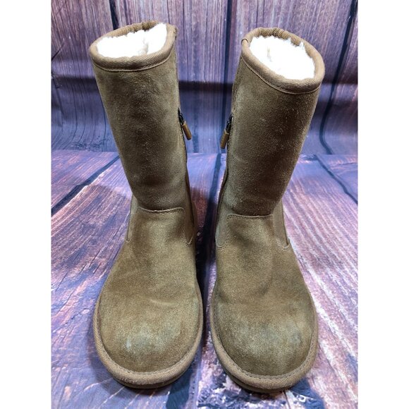 UGG Lil Sunshine #5948 Chestnut Side Zip Boots Girls 2 / 32 (m8e) - Picture 2 of 10